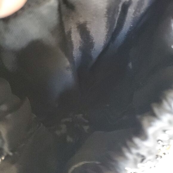 Vintage Black & Golf Beaded Draw String Hand Bag - Picture 5 of 8